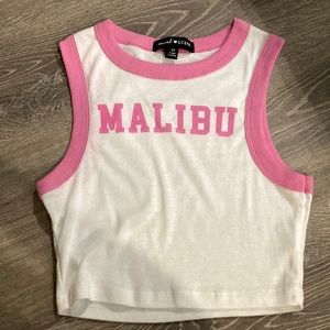 malibu pink crop top